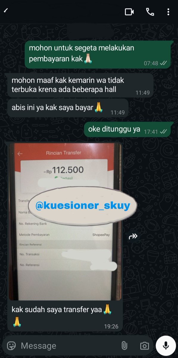 joki_kuesionerr's tweet photo. Testimoni 136
Jasa joki mencari &amp; mengisi responden kuesioner / kuisioner
Alhamdulillah https://t.co/WF0ox0U4rX
