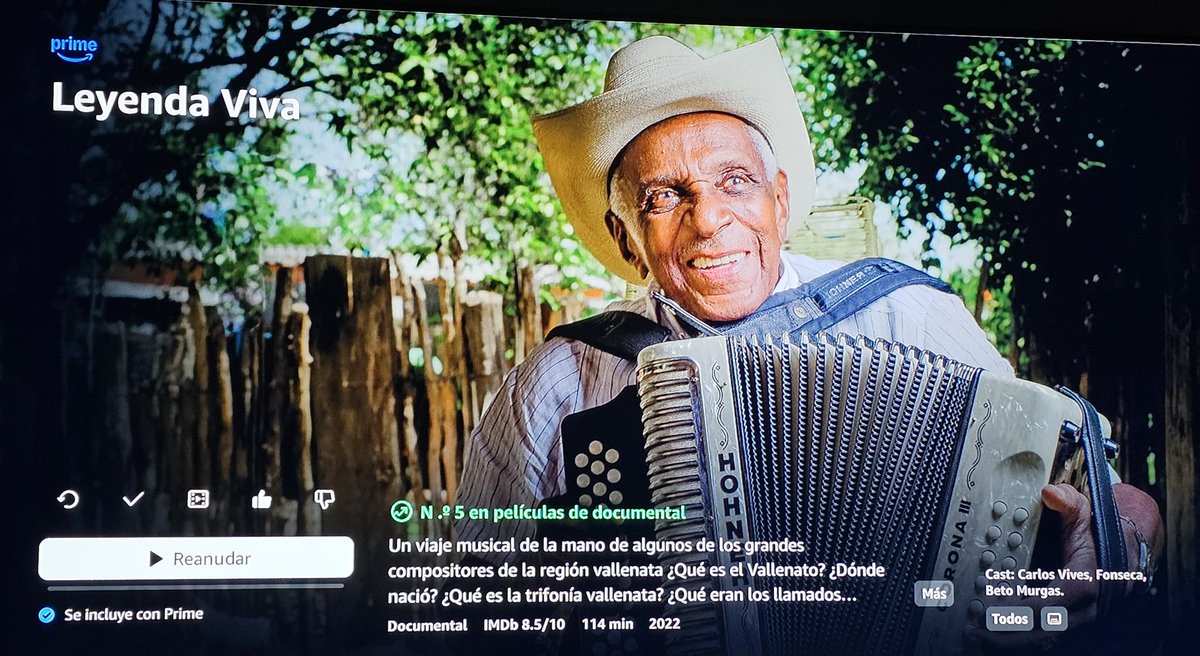 martinnova's tweet photo. Después de 4 años, #LeyendaViva sigue en tendencia en #AmazonPrimeLatam.  Se mantiene en el top 5 de documentales!!
Oportunidad para verla!! https://t.co/hkvyUiCJjo