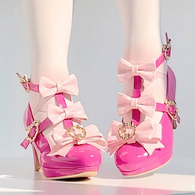 全８カラー　リボン付きエナメルハイヒール💖
yumekawagirl.com/items/137535419