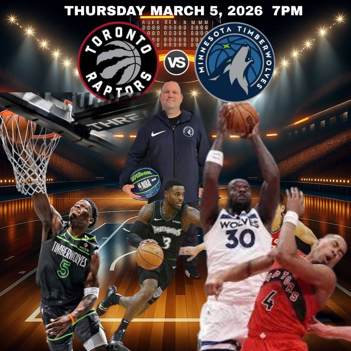 <a href="/ShoutOutMN/">Shout Out Minnesota</a> Sports is in the building tonight for <a href="/Timberwolves/">Minnesota Timberwolves</a> vs <a href="/Raptors/">Toronto Raptors</a> 
<a href="/TargetCenterMN/">Target Center</a>