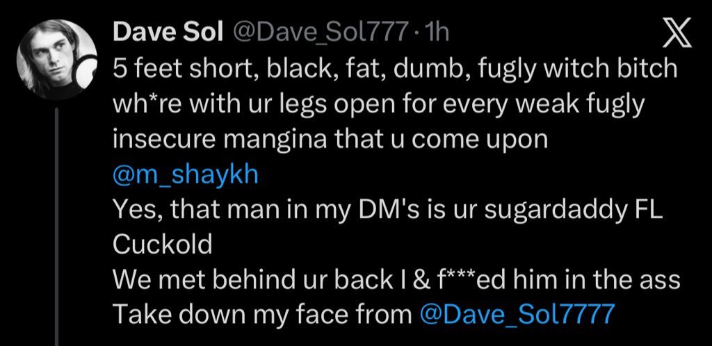 Dave_Sol7777's tweet photo. @Zagonel85 No woman should be responding to DM from this predator. Beware. @Dave_Sol777 https://t.co/fBHcntJ1EQ