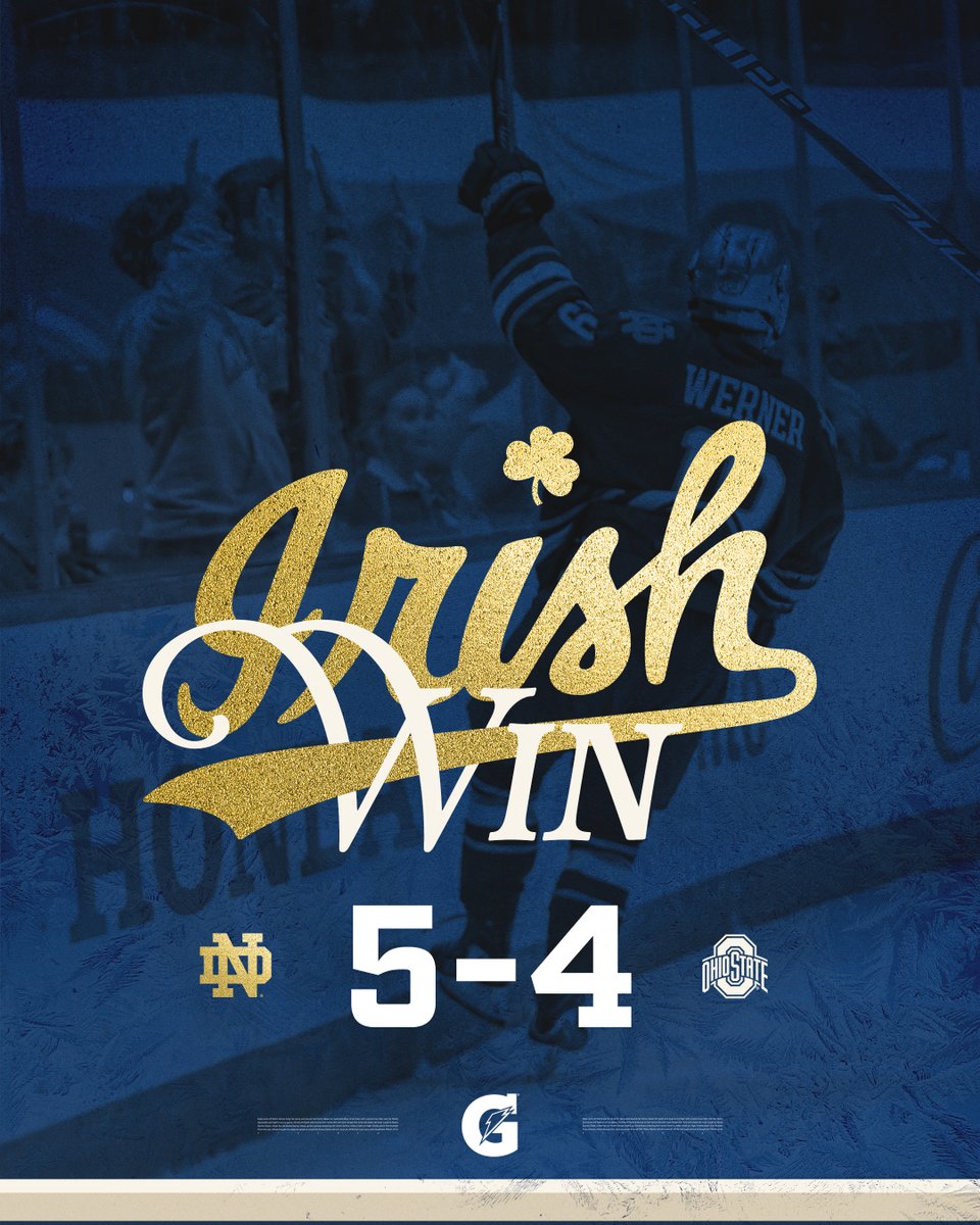 NDHockey's tweet photo. WERNS WINS IT IN OT

#GoIrish | @Gatorade https://t.co/aMO9mwvNpv