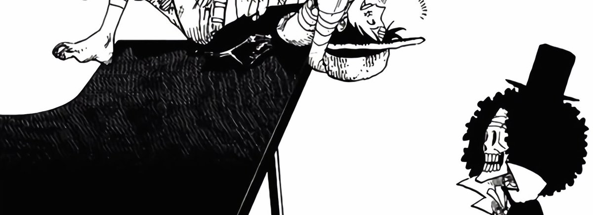 onepiecedaiIys's tweet photo. Luffy and Brook