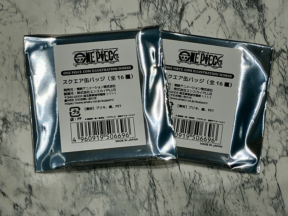 新商品】 ONE PIECE .COM ILLUSTRATION WORKS スクエア缶バッジ(全16種