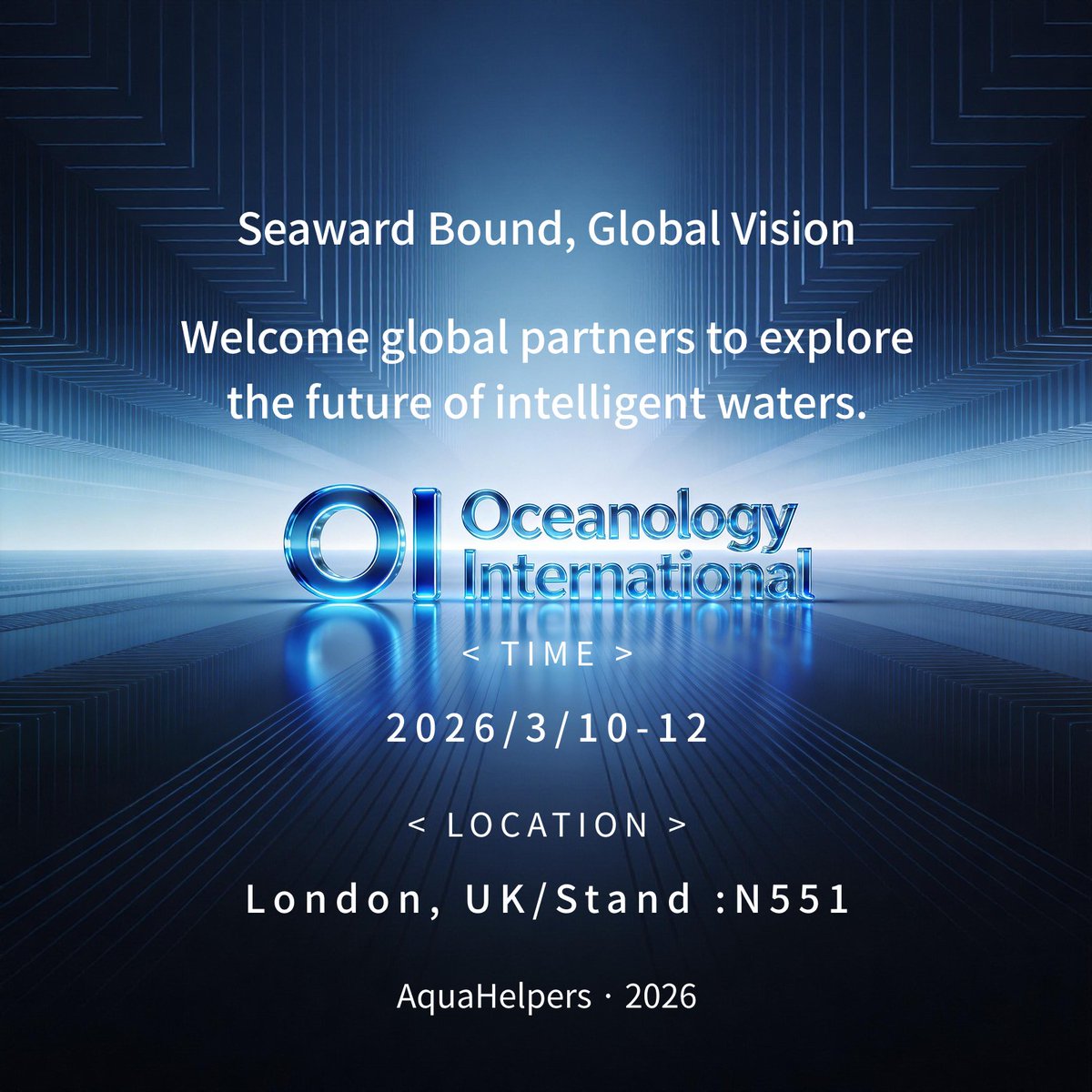 AquaHelpers's tweet photo. See you at Oceanology International 2026 🌊
📍 London, UK | Stand N551
📅 Mar 10–12, 2026
AquaHelpers will showcase our USV solutions for smarter waters.
Let’s connect!
#OceanologyInternational #USV #OceanTech #MaritimeTech #Hydrography #SmartOcean #AquaHelpers https://t.co/WT5jQtSBYH