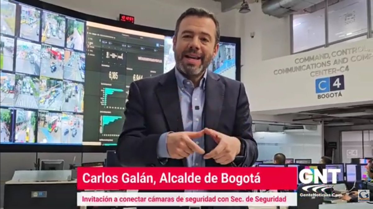 #Bogotá| <a href="/CarlosFGalan/">Carlos F. Galán</a> Alcalde de <a href="/Bogota/">Alcaldía de Bogotá</a> invitó a los ciudadanos a conectar sus cámaras privadas al sistema C4 de la <a href="/SeguridadBOG/">Secretaría de Seguridad BOG</a>
Más: GenteNoticias.com