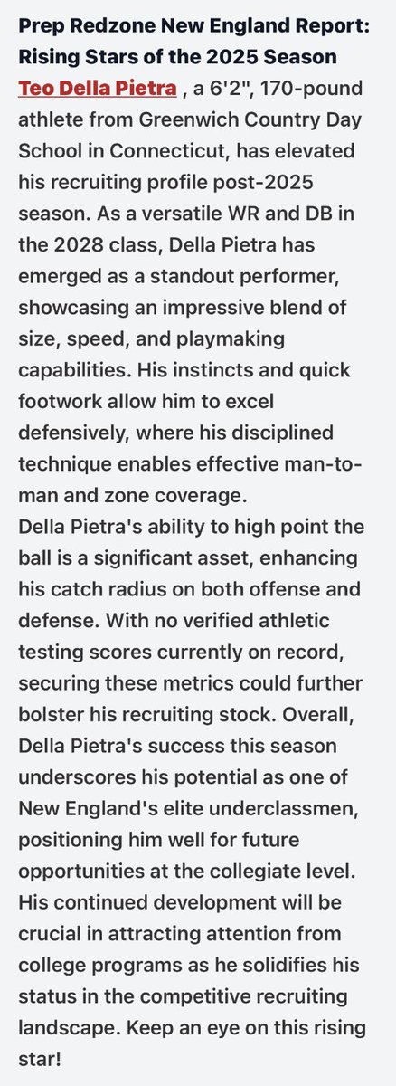 Teo Della Pietra | 2028 CB/WR tweet media