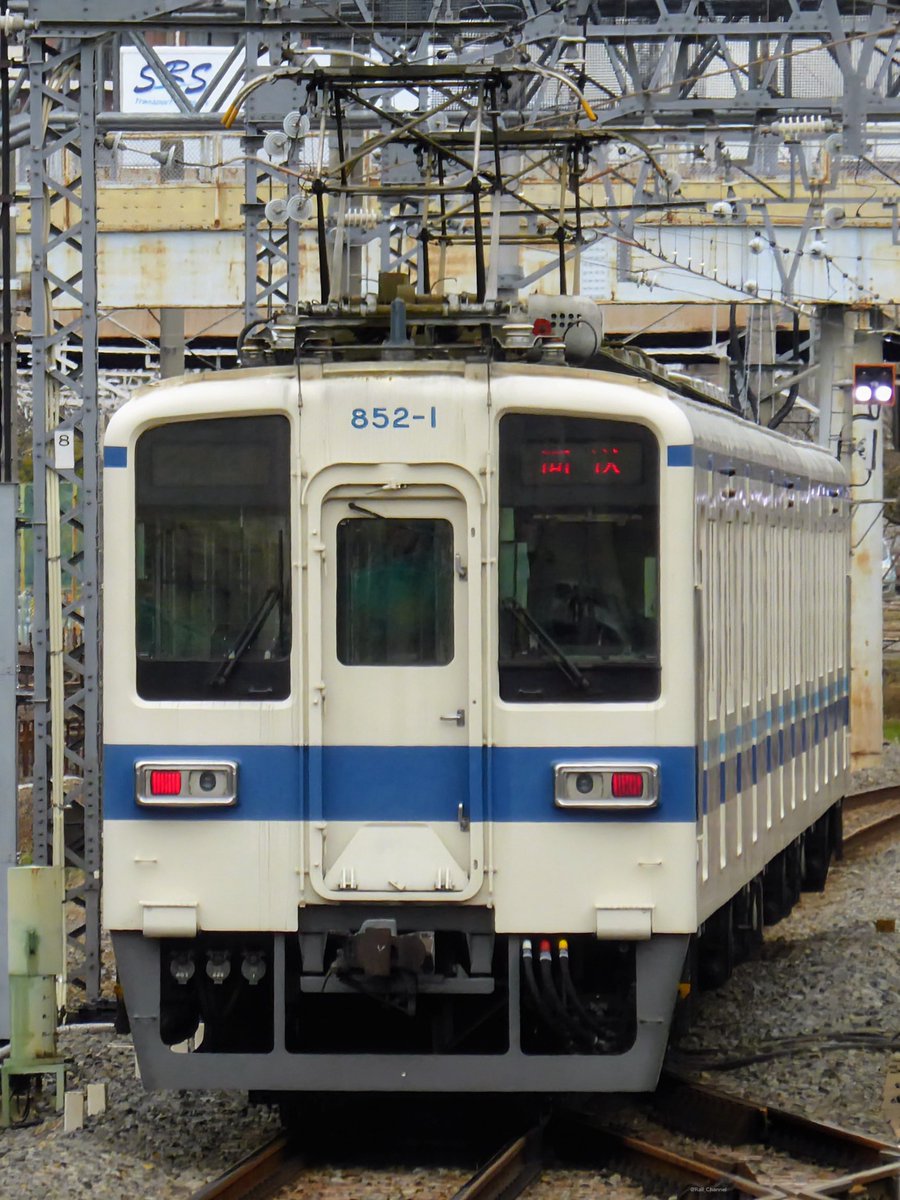 Rail_Channel's tweet photo. 2026.3.6  久喜じゃいつもの送り込みにしか見えないけど・・・。#852F 廃車回送
3/14ダイヤ改正から #10000型 #10030型 2両が太田〜伊勢崎間に投入。それに関連した廃車です

#850型 #伊勢崎線 https://t.co/coHdjN9Vla