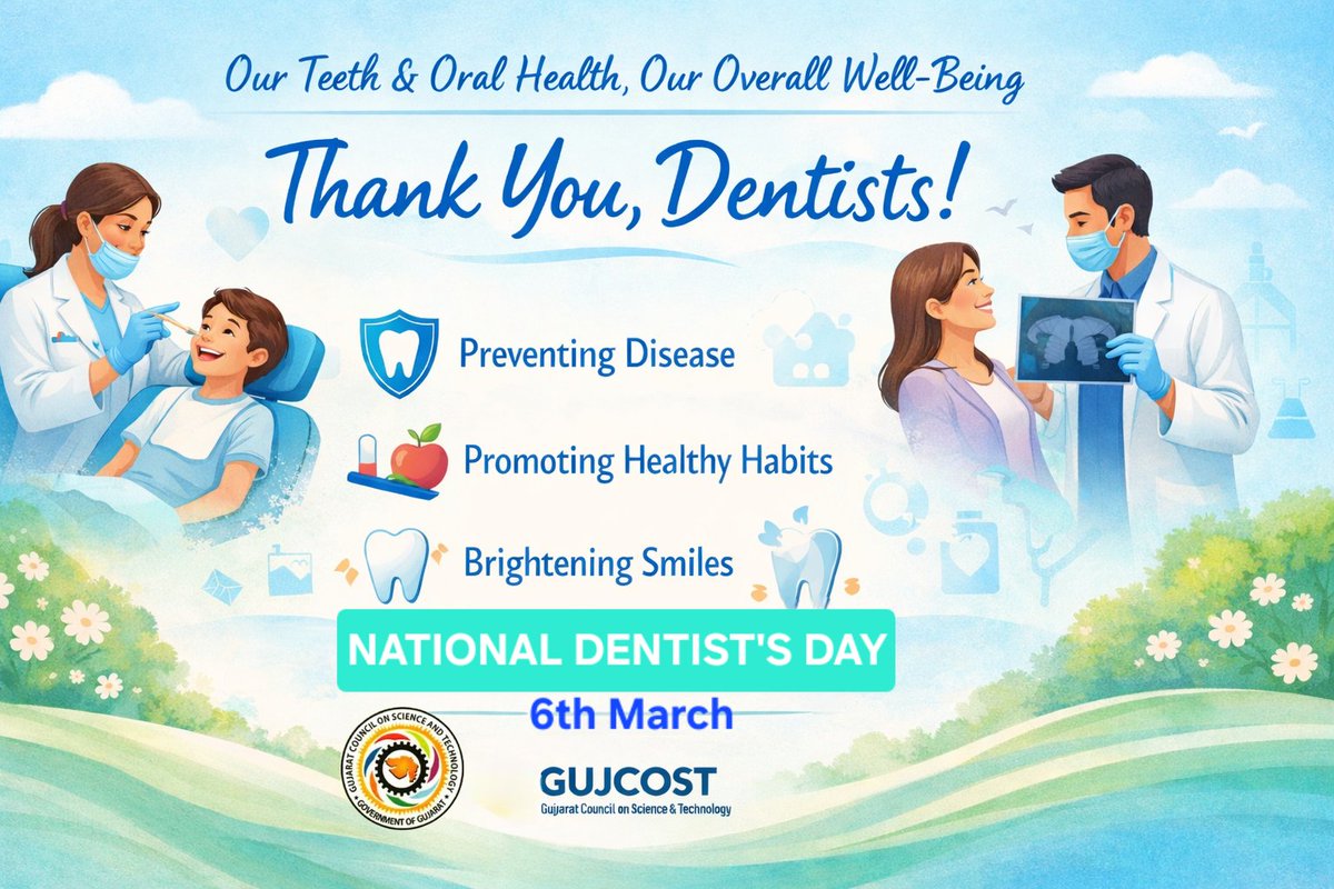 narottamsahoo's tweet image. Healthy teeth and good oral health are essential to our overall well-being - helping us eat, speak, and smile with confidence every day.

On #NationalDentistsDay, we celebrate the dedicated professionals who protect our smiles through #science, #skill, and #compassion.

From