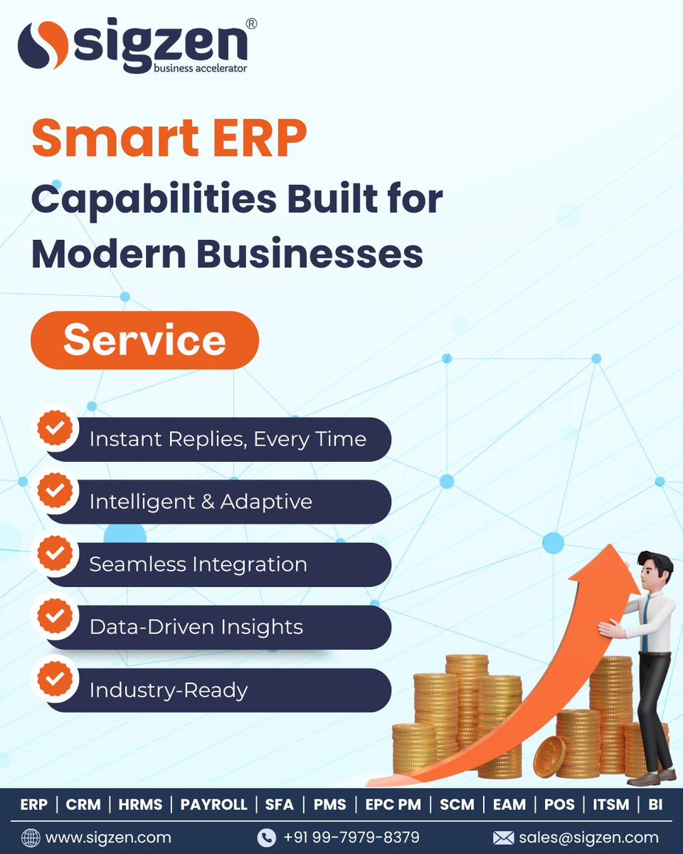 SigzenTech's tweet photo. Modern businesses need smarter systems to stay ahead.

With ERPNext, experience powerful ERP capabilities designed to simplify operations, automate workflows, and deliver real-time business insights.

#ERPNext #SmartERP #BusinessAutomation #ModernBusiness #Sigzen https://t.co/SWFe05iOZL