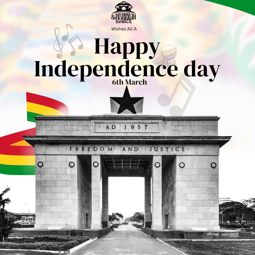 SavannahSonics's tweet photo. Today, we celebrate authentic Ghanaian Music and the Ghanaian Spirit.

Happy Independence Day Ghana ! 🇬🇭. https://t.co/WIYsAcXFCq