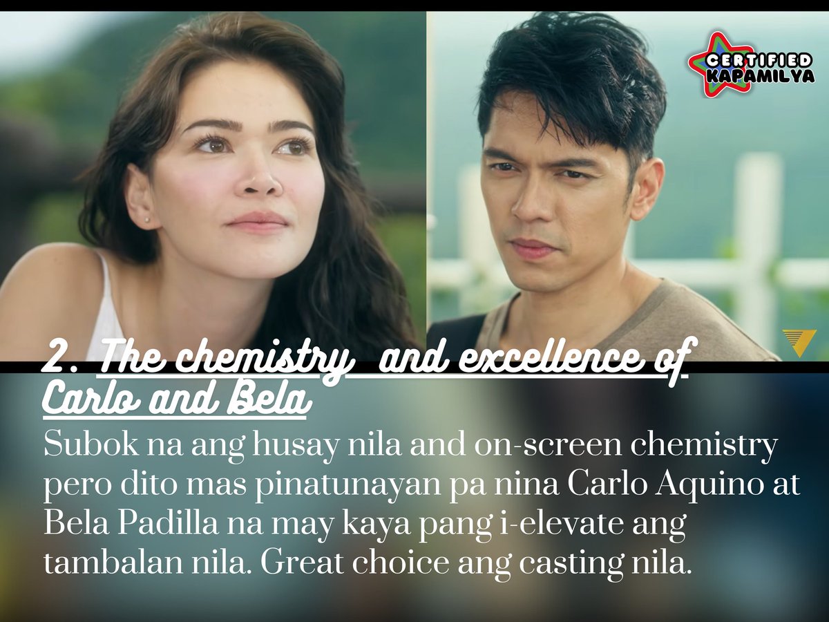 CertKap's tweet photo. @VIVA_Films @bb_belaaa @starmagicphils 2. The chemistry  and excellence of Carlo Aquino and Bela Padilla
Subok na ang husay nila and on-screen chemistry pero dito mas pinatunayan pa nina Carlo Aquino at Bela Padilla na may kaya pang i-elevate ang tambalan nila. Great choice ang casting nila. https://t.co/X5P7XD4prf