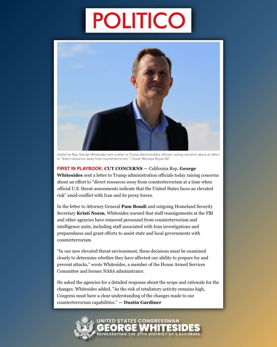 Rep. George Whitesides tweet media