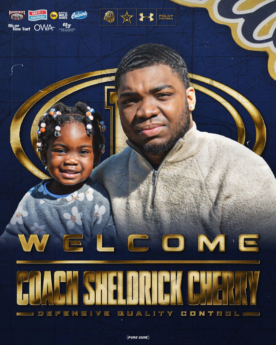 The Foley Defense just got better 👊

Bringing in more collegiate playing experience, we are excited to welcome Coach Sheldrick Cherry to the staff! 

#OwnIt #1ROAR 🦁