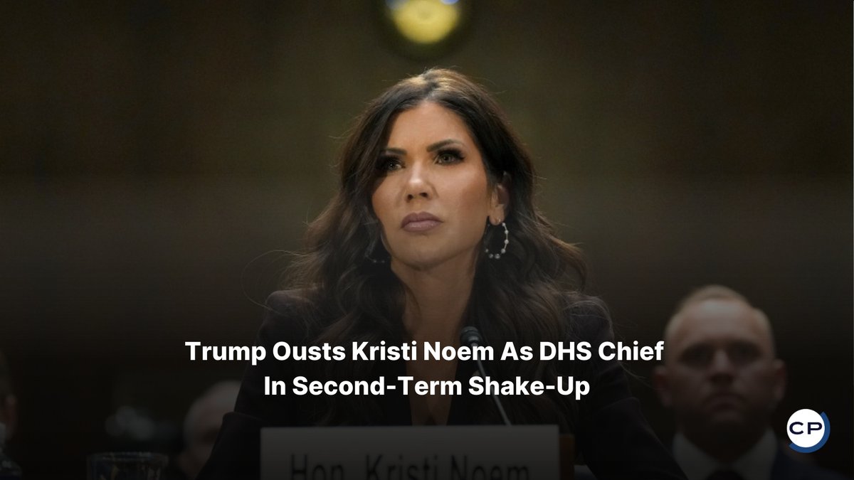 ChristianPost's tweet image. Trump removes DHS chief Kristi Noem after months of border clashes and controversy, shifting her to a new “Shield of the Americas” role.
#Trump #KristiNoem #DHS #HomelandSecurity #ImmigrationPolicy #BorderSecurity #ShieldOfTheAmericas #SecondTerm
🔗 dlvr.it/TRKR9Y