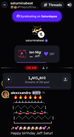🥳#Saturdayss finally it is <a href="/jeffsatur/">𝗝 𝗘 𝗙 𝗙 𝗦 𝗔 𝗧 𝗨 𝗥 (罗杰夫)</a>'s 🪐🎂Birthday🥳

Join us !We are Saturdayss supporting &amp; streaming his music : solos,collabs,OSTs + his 1st album '🚀Space Shuttle No.8' &amp; 'Red Giant' EP on <a href="/STATIONHEAD/">STATIONHEAD</a> app🎶

ON AIR now:
🎧stationhead.com/saturninabeat

#JeffSatur31stBirthday