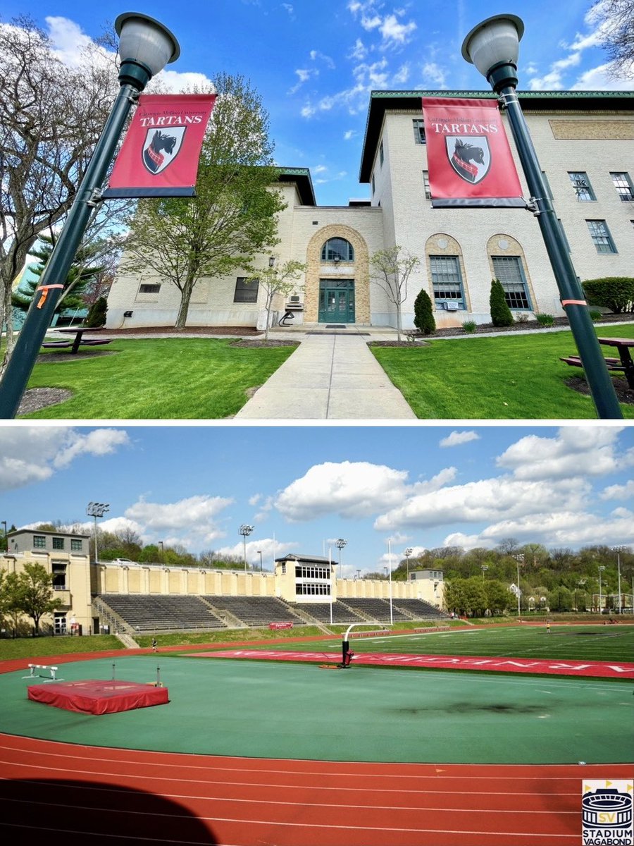 StadiumVagabond's tweet image. 🏟️ The Stadiums of the Carnegie Mellon Tartans, Pittsburgh, PA 📸 Circa 2021

🏀 Skibo Gymnasium 🗓️ Opened: 1925 🪑 Capacity: 1,600

🏈 Gesling Stadium 🗓️ Opened: 1990 🪑 Capacity: 3,500

#Stadium #CarnegieMellon #PittsburghSports #CollegeBasketball #CollegeFootball