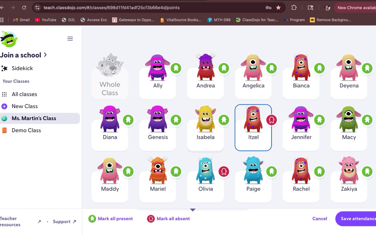 I had a lot of fun getting to know @ClassDojo for my application ...