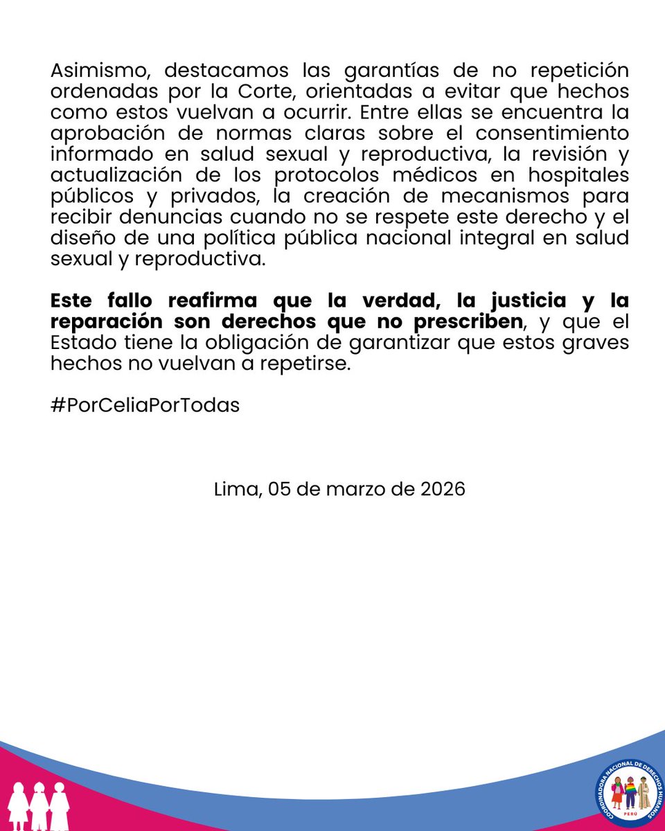 CNDDHH 🇵🇪 #ConsensoPorLosDDHH tweet media