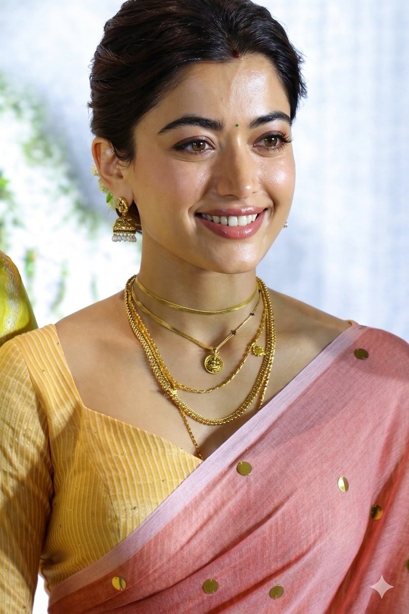 Six yards of pure elegance in Saree 🌼 When she wears a saree the world stops and admire her Grace 💖
<a href="/iamRashmika/">Rashmika Mandanna</a>
#RashmikaMandanna