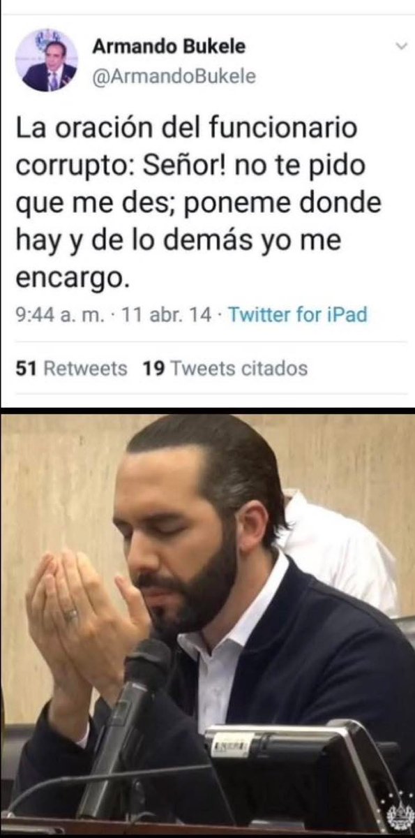 🤣🤣Enclenque más ridículo, haciendo la oración del funcionario corrupto.