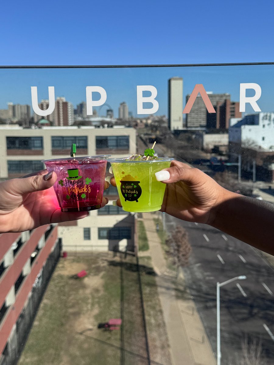 UPBARSTL's tweet photo. St. Patrick’s Day POP-UP at UpBar STL 🍀
Get ready to sham-ROCK your Saturday! 
 March 14, 2026
 Doors Open 2PM – 11PM
 Live Music 6PM – 8PM
 Festive Drink Specials
 Free Entry #StPattysDay #stlbar https://t.co/ES7gDq4wbJ