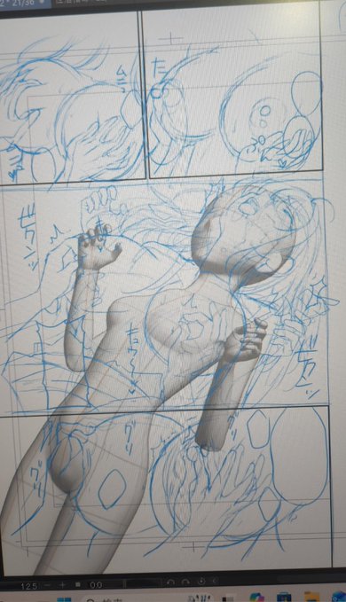 もう何が主線でどれにペン入れすればいいのかわからないよ… 