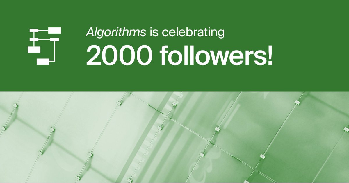 Algorithms MDPI tweet media
