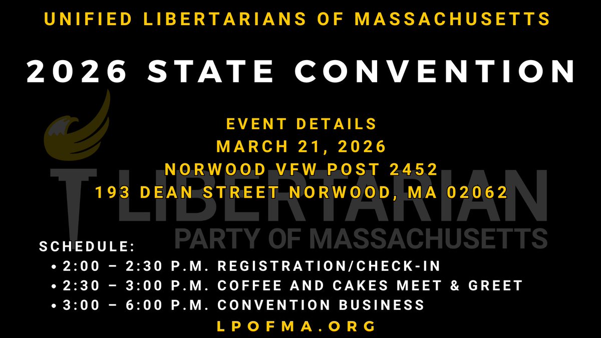 Libertarian Party of Massachusetts (ULMA) tweet media