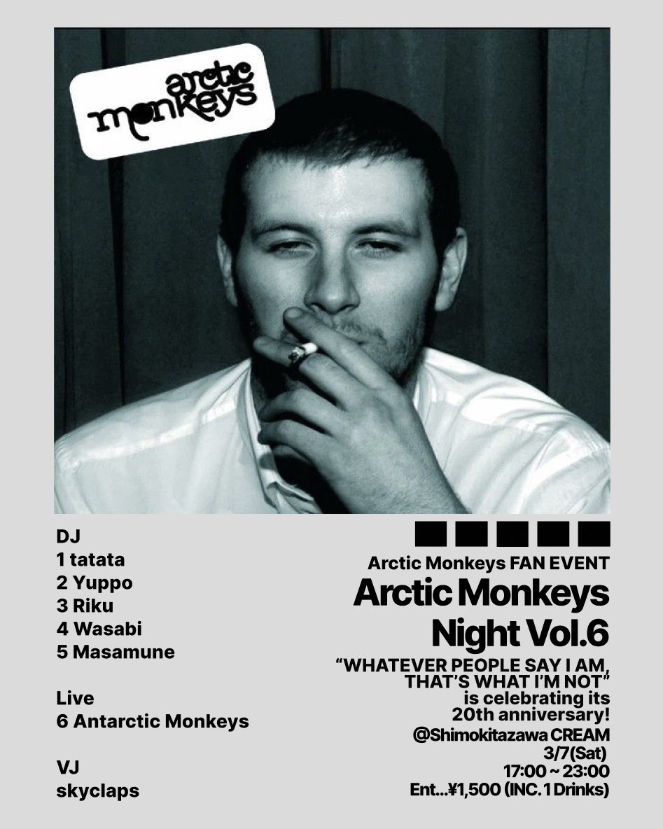 Arctic Monkeys Night →Next...3/7 tweet media