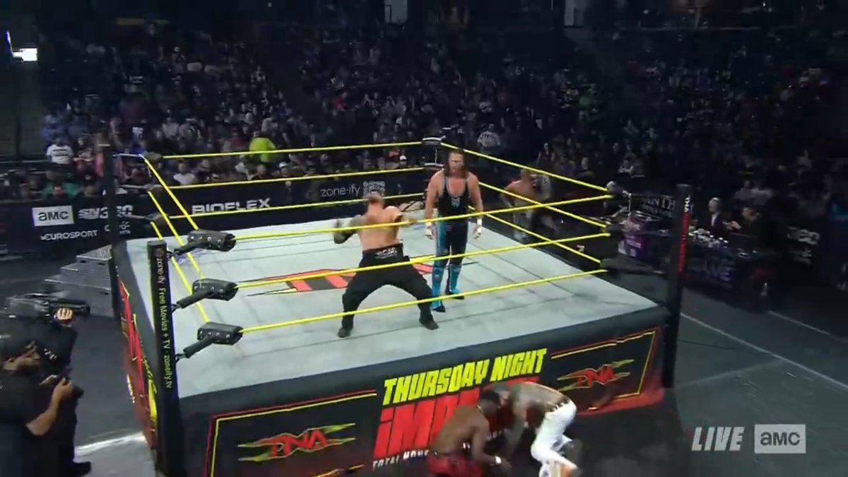 wrestlemovement's tweet photo. The System earned themselves a future shot at the TNA Tag Team Championships

#TNAiMPACT https://t.co/9XWe5WToLi
