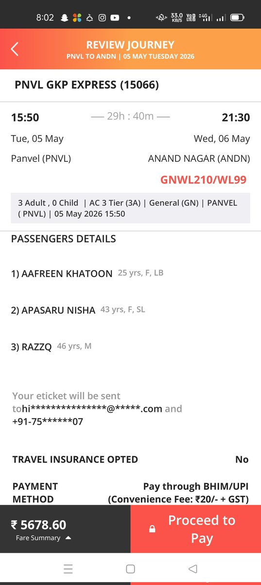 HifajatH's tweet photo. @IRCTCofficial Aaj dekhiye jaise hi 8 bajkar 1 minute hota hai waise seat full ho jata hai https://t.co/e6H8mILG4R