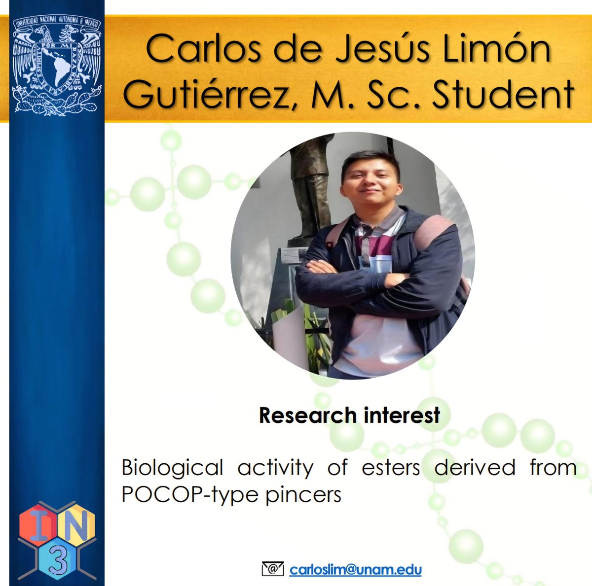 in3_unam's tweet photo. Our new M. Sc. Student https://t.co/NY8V0obPxV