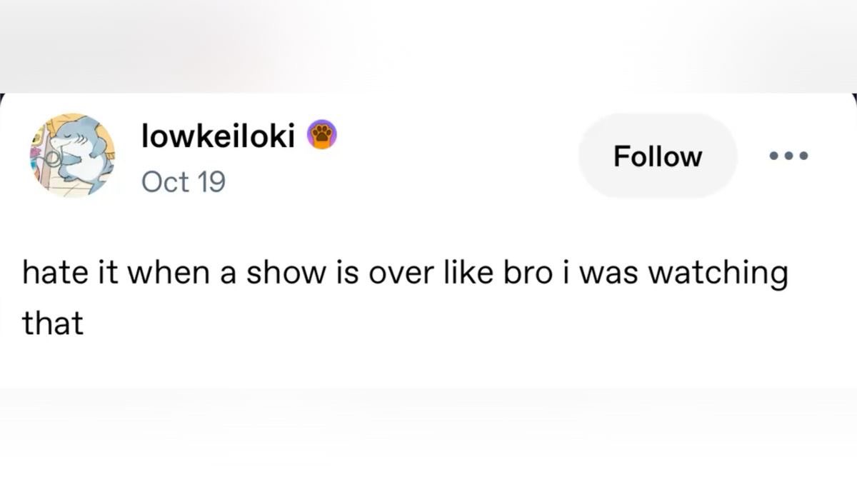 watching the credits of the episode play out