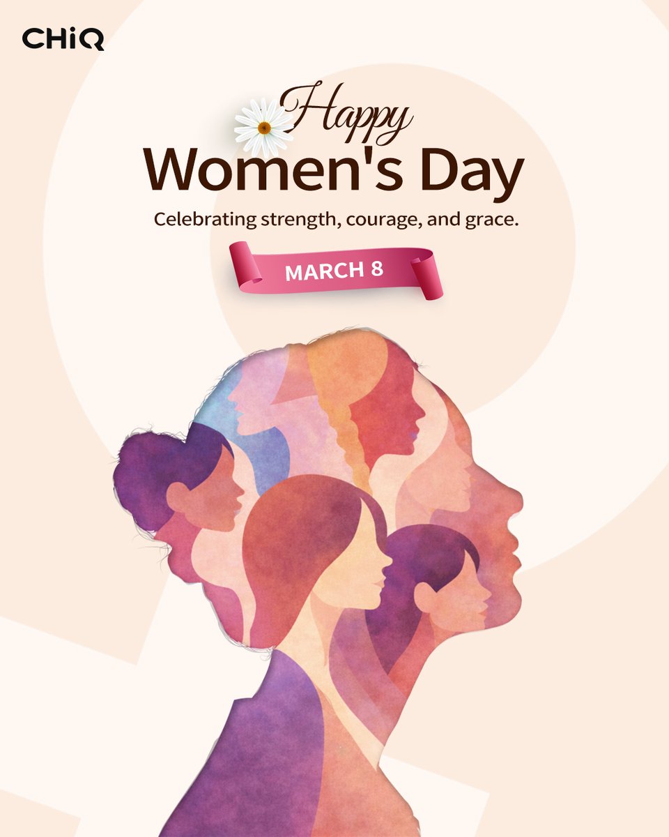 GlobalCHiQ's tweet photo. Today we celebrate strength, courage, and grace.
To the women who lead with confidence, move with resilience, and show up with heart every single day.
Not just today, but always. Happy International Women’s Day 🤍
#BringItHome #CHiQ #SmartWithStyle #WomensDay #womensdayspecial https://t.co/V8x7aOSF3n