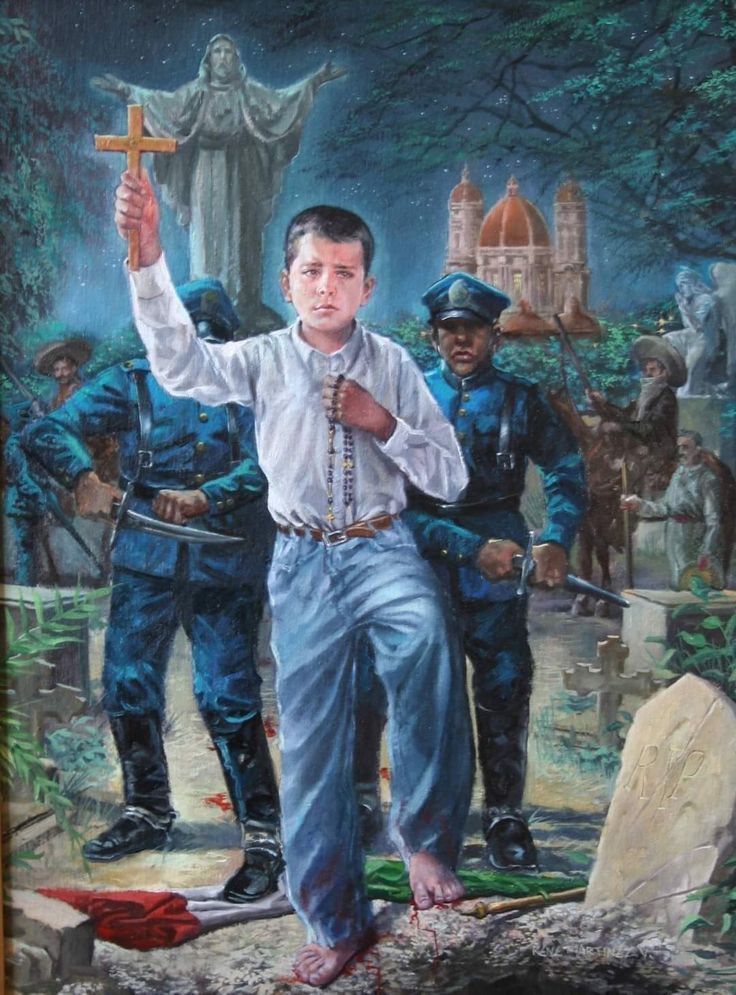 Jose Sanchez was only 14 years of age when he was captured and died a Martyr for defending Jesus Christ .

He was offered freedom if he repeated ,
"Death to Christ,"
and to renounced his faith,but he refused . He was brutally tortured and killed at his refusal. They cut off the