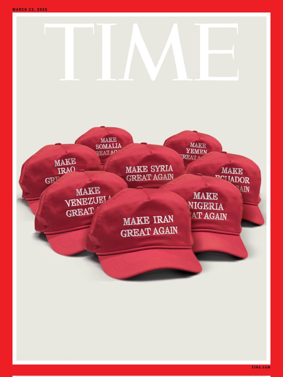 vtv_ecuador's tweet photo. #Mundo: Make Iran, Venezuela, #Ecuador, Siria, Yemen, Nigeria great again. La nueva portada de la #revistaTime #Time 📝🎙🗞 https://t.co/UAqW5aMXpb