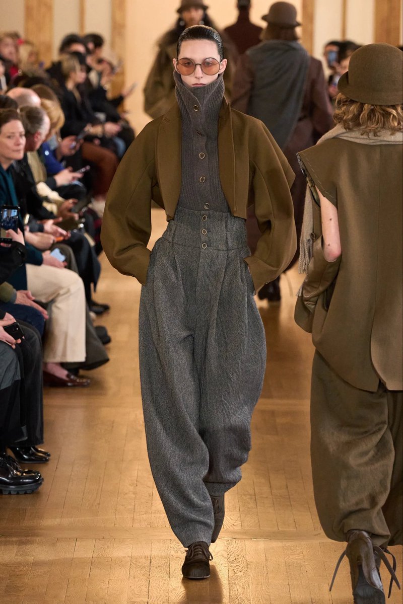 some amazing tailoring on these pants from the uma wang runway