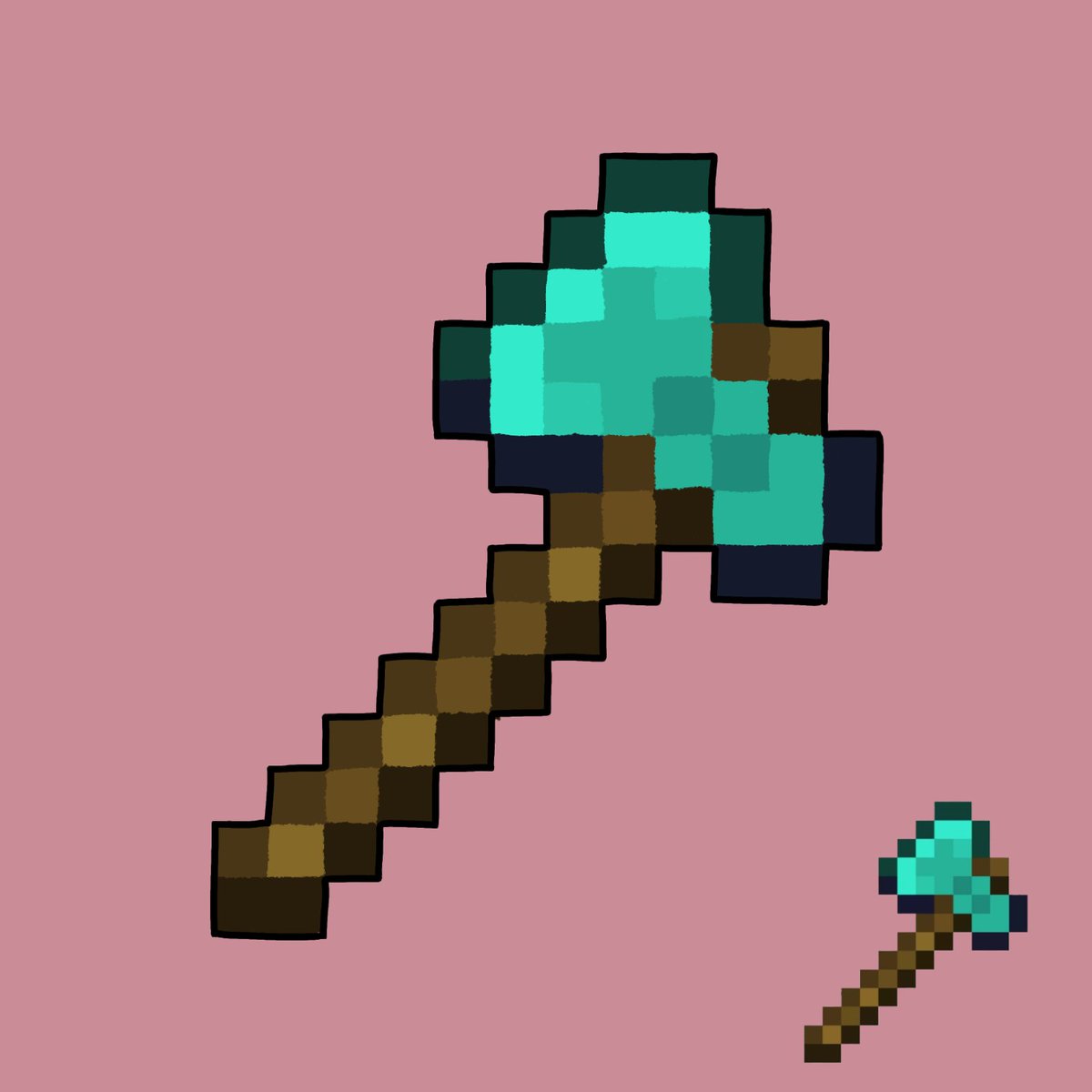 XxlukachixX's tweet photo. Un intento de dibujar en un Estilo-minecraft. Trate de que se notara un poco de textura en los pixeles.
Que piensan?

An attempt of draw in a Minecraft-style. I tried to add some texture to the pixels.
What do you think? https://t.co/tdokTbLjf5
