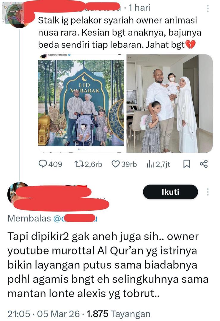 💚 Ga ada manusia yg sempurna, tapi minimal bertanggungjawab sama branding masing.
Kalau kalian tatoan, urakan, ketahuan maksiat, reaksinya pasti biasa aja.
Beda sama orang yg udah tau itu dosa besar, hukumnya apa, ayatnya apa, tapi sengaja dilakuin. Rese kan?
