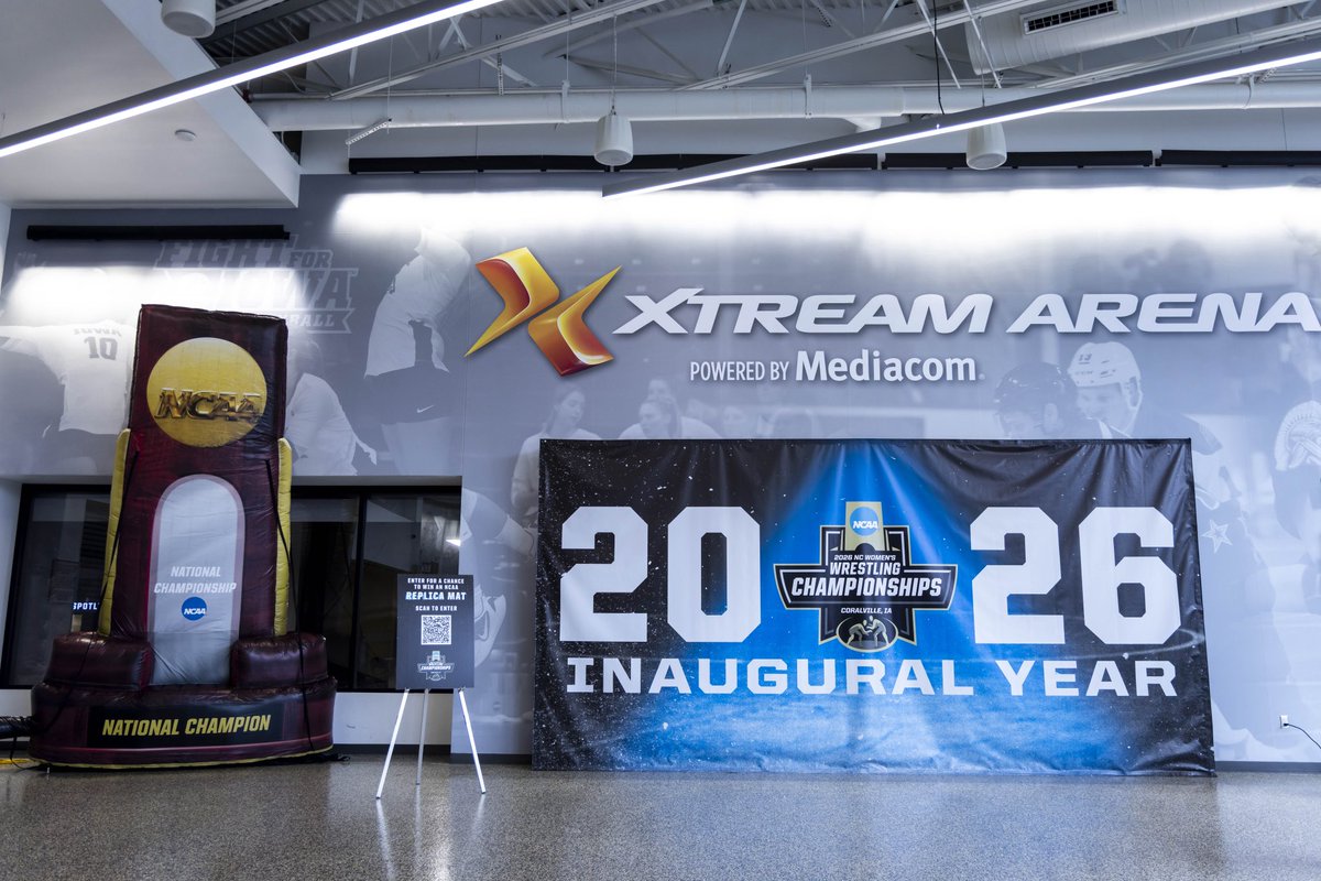 ICAreaSportsCo's tweet photo. The spotlight awaits… see you tomorrow for the INAUGURAL NC Women’s Wrestling Championships!  #ncaa https://t.co/yT8pjh71Np