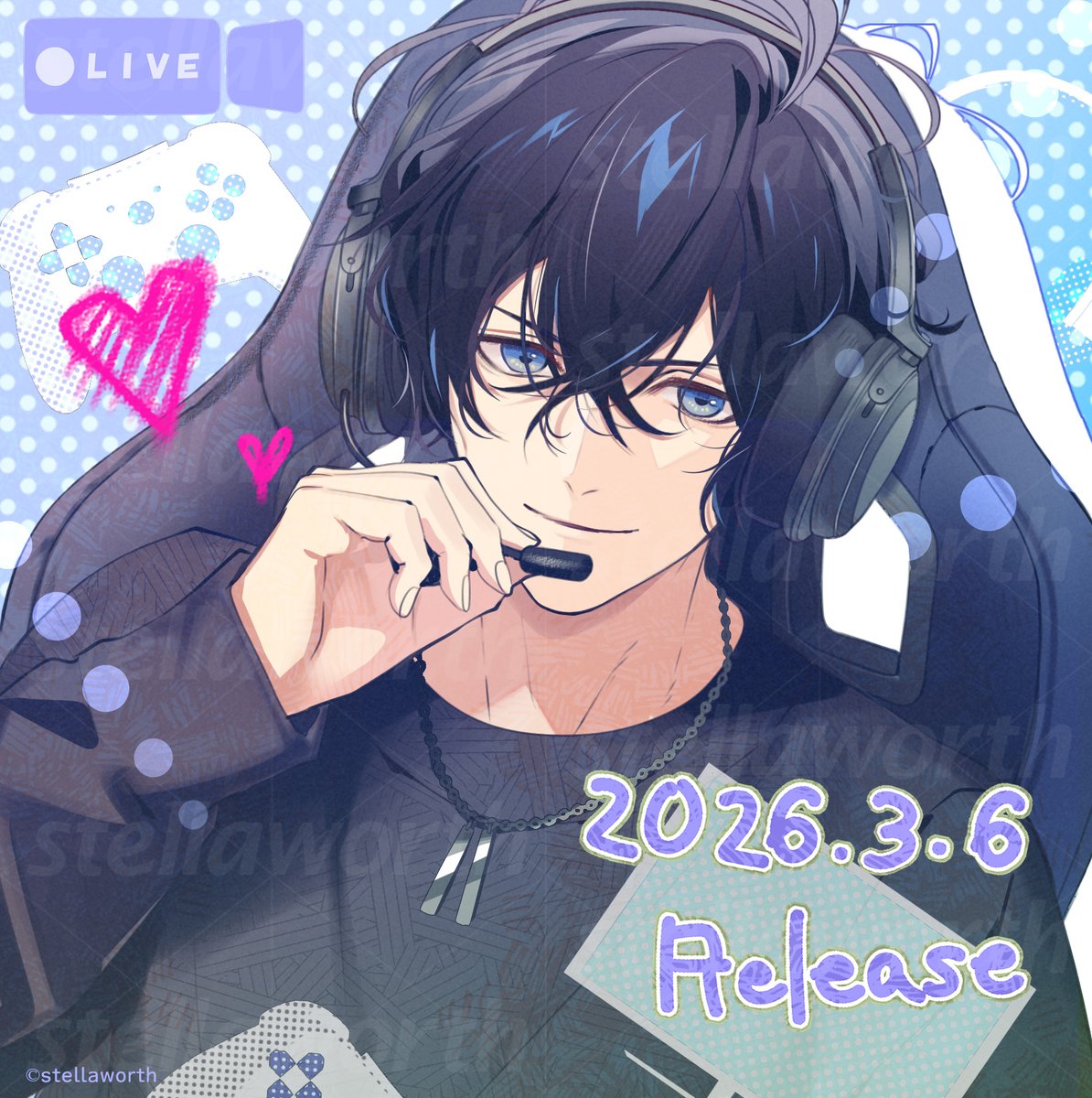 _SweetIRL's tweet photo. ╭━━━━━━━━━╮
発売記念イラスト公開💙°
╰━ｖ━━━━━━━╯

💙『♯Sweet IRL -ストリーマー Re1ro-』
出演┊#佐藤拓也

さとい氏の描きおろしお祝いイラストが到着🎊

Re1roとの甘く愛おしい時間をぜひ楽しんでください💙

感想もお待ちしております✨

#スイライ #スイライ聞いたよ https://t.co/LZlBetxo6q