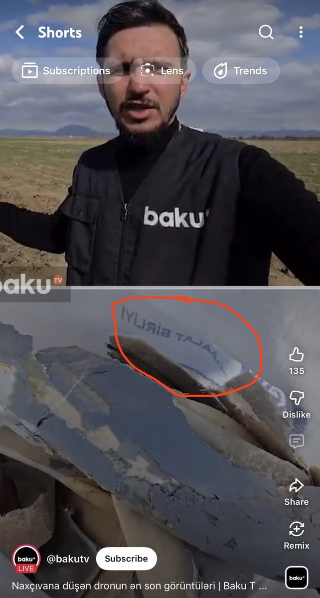 😂🇦🇿🇮🇷 AZERBAIJAN claims they were hit by an Iranian drone…

ONLY PROBLEM? Baku TV released footage of the drone and it has the Azerbaijani words “İstehsalat Birliyi” (“Production Association”) written on it.