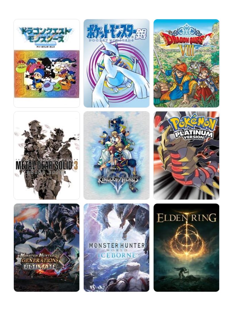 BktsIn's tweet photo. 私を構成する9つのゲーム
#My9Games #私を構成する9つのゲーム
https://t.co/tb4qYMsej6
流行りに乗っていくぅ https://t.co/EA85gf7xQ2