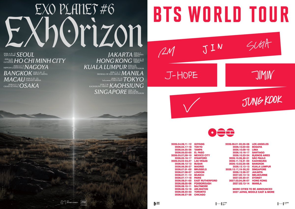 MyKpopHuntress's tweet photo. #MKHSCHEDULE 🎀🇲🇾 [update: 260306]

❤︎❤︎ 22MAR26 #ATEEZ 
❤︎❤︎ 28MAR26 #MONSTAX 
❤︎❤︎ 28MAR26 #CLOSEYOUREYES
❤︎❤︎ 29MAR26 #CHEN
❤︎❤︎ 04APR26 #IVE 
❤︎❤︎ 11APR26 #CNBLUE 
❤︎❤︎ 11APR26 #NCT #NCT127 #TAEYONG 
❤︎❤︎ 11APR26 #LEEJEHOON 
❤︎❤︎ 11APR26 #KSARANGSUPERCONCERT #KYUHYUN #AHOF 
❤︎❤︎ 18APR26 #WOODZ
❤︎❤︎ 25APR26 #JOY #REDVELVET 
❤︎❤︎ 03MAY26 #APINK 
❤︎❤︎ 16MAY26 #WINMETAWIN 
❤︎❤︎ 19MAY26 #BUS 
❤︎❤︎ 30MAY26 #TREASURE 
❤︎❤︎ 20JUNE26 #EXO
❤︎❤︎ 12-13DEC26 #BTS 

*𝘛𝘩𝘪𝘴 𝘭𝘪𝘴𝘵 𝘪𝘴 𝘴𝘶𝘣𝘫𝘦𝘤𝘵 𝘵𝘰 𝘤𝘩𝘢𝘯𝘨𝘦 𝘢𝘤𝘤𝘰𝘳𝘥𝘪𝘯𝘨 𝘵𝘰 𝘵𝘩𝘦 𝘰𝘧𝘧𝘪𝘤𝘪𝘢𝘭 𝘢𝘯𝘯𝘰𝘶𝘯𝘤𝘦𝘮𝘦𝘯𝘵. 𝘞𝘦 𝘢𝘳𝘦 𝘯𝘰𝘵 𝘳𝘦𝘴𝘱𝘰𝘯𝘴𝘪𝘣𝘭𝘦 𝘧𝘰𝘳 𝘢𝘯𝘺 𝘤𝘩𝘢𝘯𝘨𝘦𝘴 𝘰𝘳 𝘢𝘯𝘺𝘵𝘩𝘪𝘯𝘨 𝘳𝘦𝘭𝘢𝘵𝘦𝘥