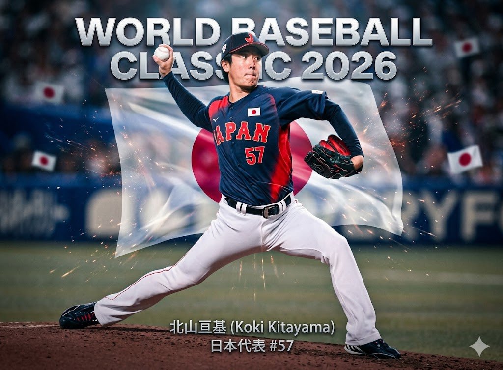 WBC日本代表伊藤大海と北山亘基の壁紙作ってみた #WBC2026 #侍ジャパン