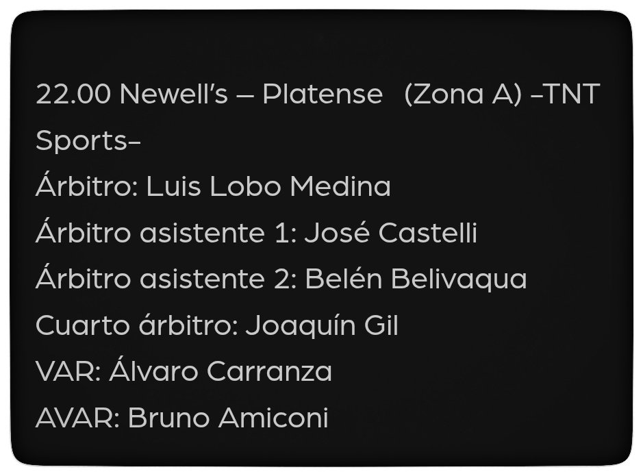 GonzaMachuca's tweet photo. #Newells | La terna arbitral para enfrentar a #Platense por la #Fecha10 del #TorneoApertura de la #LigaProfesional el martes 10/03 https://t.co/SGzROdi8eT