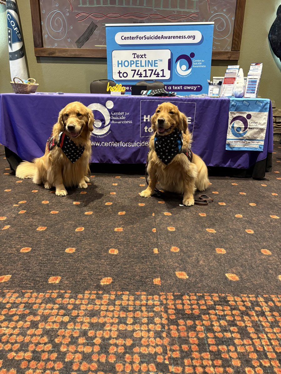 Had furry friends visit our booth !!!