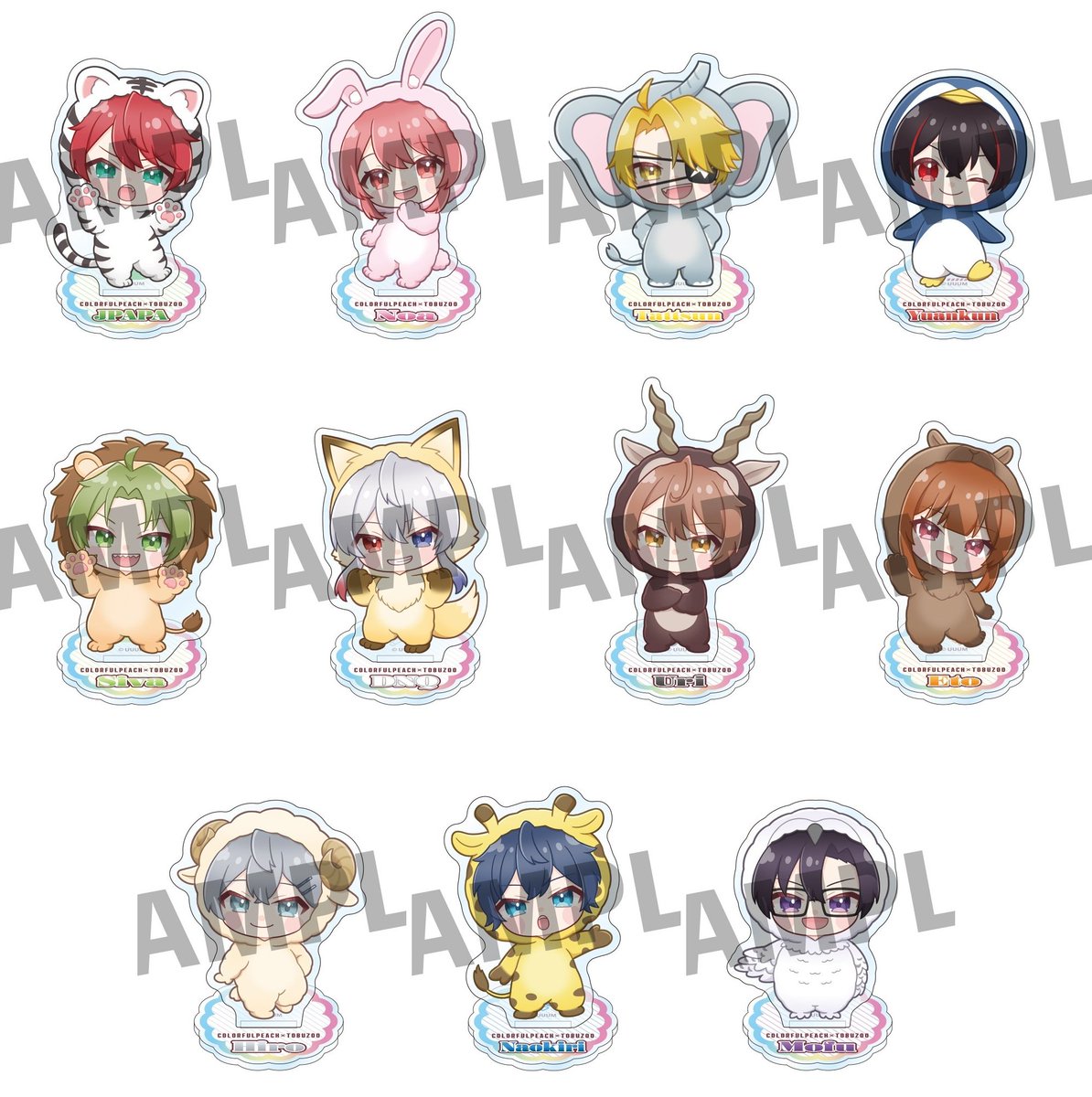 アニメイトオンラインで予約開始！ カラフルピーチ ミニキャラアクリル