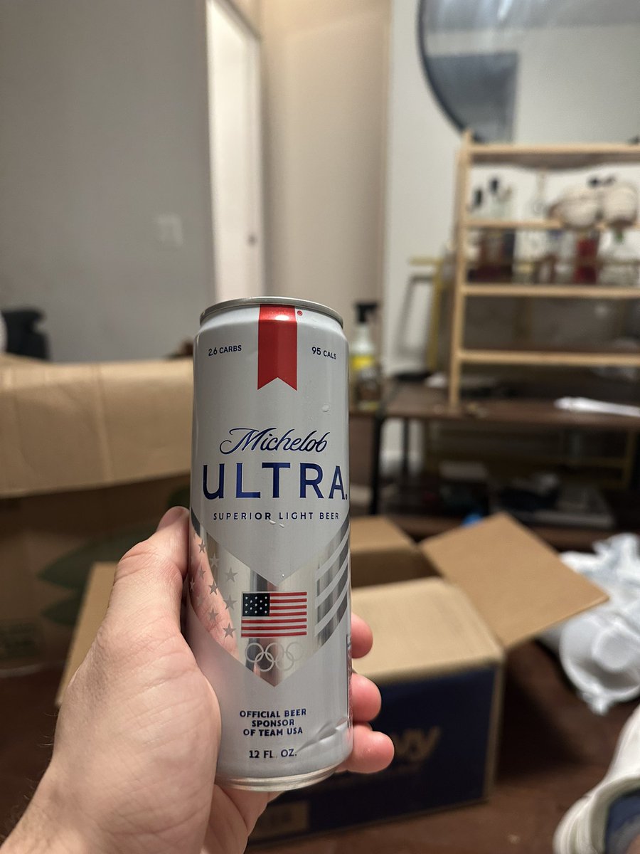 Started packing. Don’t have enough boxes. This is a nightmare. Michelob Ultra.